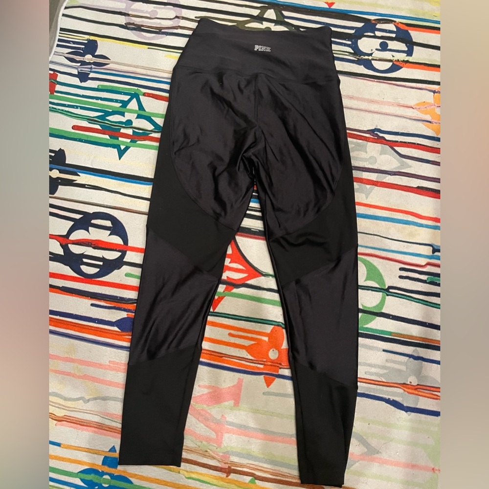 Pink Victoria secret ultimate leggings black/ liquid